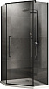 Картинка анонса товара «душевой уголок abber ewiges wasser ag05090b 90x90 см универсальный, профиль черный, стекло прозрачное»
