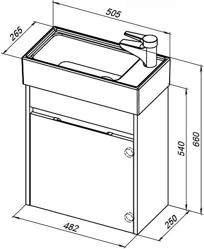 Тумба под раковину Aquanet Лидс 50 белый 00239741 Тумба под раковину Aquanet Лидс 50 белый 00239741