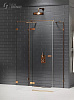 Картинка анонса товара «душевой уголок new trendy avexa copper brushed l 80x100x200 exk-3693 брашированная медь»
