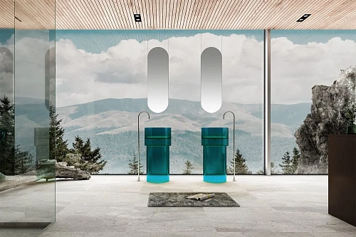 Раковина ABBER Kristall AT2701Aquamarin отдельностоящая, прозрачная, бирюзовая Раковина ABBER Kristall AT2701Aquamarin отдельностоящая, прозрачная, бирюзовая