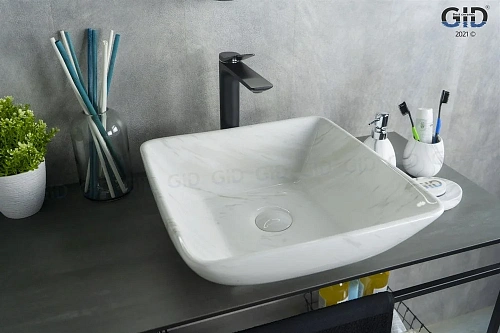 Раковина Gid Mnc184 54421 накладная под камень глянцевая 41,5x41,5x13,5 Раковина Gid Mnc184 54421 накладная под камень глянцевая 41,5x41,5x13,5