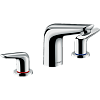Картинка анонса товара «смеситель для раковины hansgrohe novus на 3 отверстия, со сливным гарнитуром 71140000, хром»