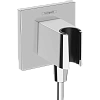 Шланговое подключение Hansgrohe FixFit Porter E с держателем для душа 26889000, хром Шланговое подключение Hansgrohe FixFit Porter E с держателем для душа 26889000, хром