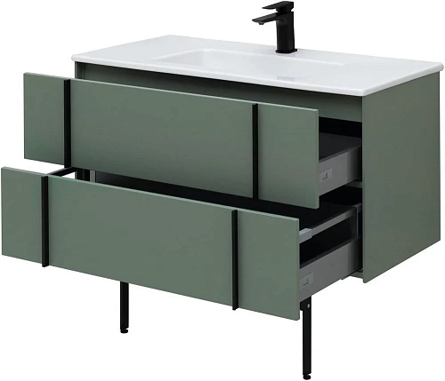 Тумба под раковину Allen Brau Reality 100 1.32007.CGM олива матовый Тумба под раковину Allen Brau Reality 100 1.32007.CGM олива матовый