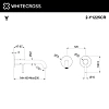 Смеситель для раковины WHITECROSS 2-Y1225CR скрытого монтажа, внешняя часть, хром Смеситель для раковины WHITECROSS 2-Y1225CR скрытого монтажа, внешняя часть, хром