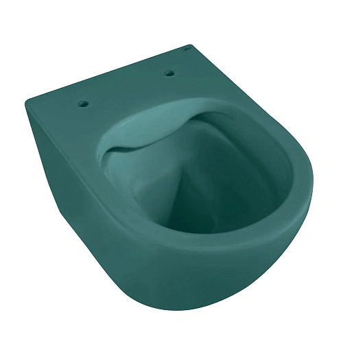 Унитаз подвесной ABBER Bequem AC1101MBG темно-зеленый матовый, безободковый с крышкой микролифт Унитаз подвесной ABBER Bequem AC1101MBG темно-зеленый матовый, безободковый с крышкой микролифт
