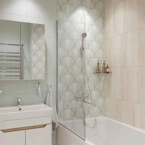 Шторка на ванну DIWO Кострома KS02-080TCR распашная, 80х135 556019 Шторка на ванну DIWO Кострома KS02-080TCR распашная, 80х135 556019