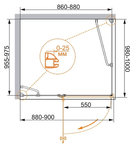 Душевой уголок CEZARES VERONA-W-AH-1-90/100-C-Cr 90x100см стекло прозрачное, профиль хром Душевой уголок CEZARES VERONA-W-AH-1-90/100-C-Cr 90x100см стекло прозрачное, профиль хром