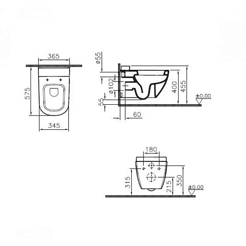 Унитаз подвесной Vitra D-Light 5910B003-1086, белый Унитаз подвесной Vitra D-Light 5910B003-1086, белый