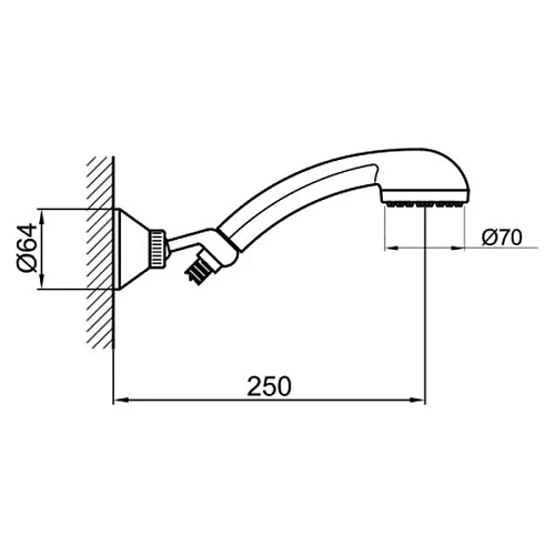 Душевой гарнитур Webert Sax AC0389015 Душевой гарнитур Webert Sax AC0389015