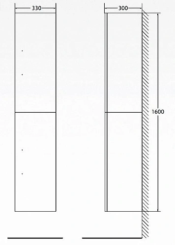 Шкаф-пенал BelBagno Aurora AURORA-1600-2A-SC-PB-P-R правый 300x330 мм Шкаф-пенал BelBagno Aurora AURORA-1600-2A-SC-PB-P-R правый 300x330 мм