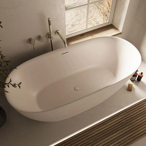 Акриловая ванна Vincea VBT-701-1700MW 1700x800x585, белая матовая, щелевой перелив, слив белый Акриловая ванна Vincea VBT-701-1700MW 1700x800x585, белая матовая, щелевой перелив, слив белый