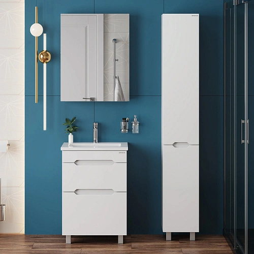 Тумба под раковину Onika Айленд 60 см 106155 напольная, белая (для Элина 60) Тумба под раковину Onika Айленд 60 см 106155 напольная, белая (для Элина 60)