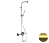 Душевая система Remer Elegance EQ34A7MMSSOFBG термостатическая, золото брашированное