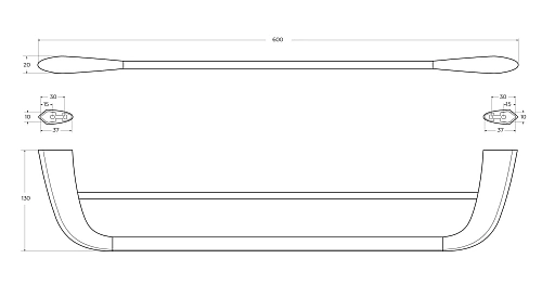 Полотенцедержатель CEZARES LINER-THD-60-01 хром Полотенцедержатель CEZARES LINER-THD-60-01 хром
