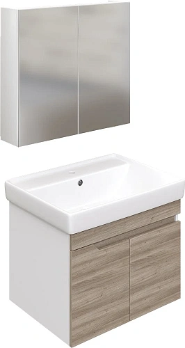 Комплект мебели DIWO Воронеж 60 подвесная, ореховый дубослив, с сифоном 579747 Комплект мебели DIWO Воронеж 60 подвесная, ореховый дубослив, с сифоном 579747