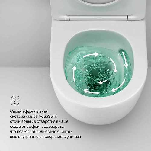 Унитаз подвесной AM.PM Like C801900SC AquaSpin с сиденьем микролифт Унитаз подвесной AM.PM Like C801900SC AquaSpin с сиденьем микролифт