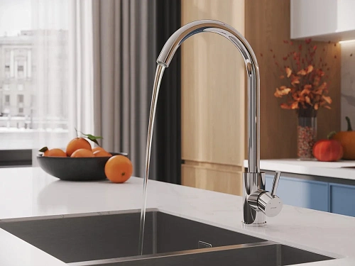 Смеситель для кухни Cersanit COMO 68244 хром Смеситель для кухни Cersanit COMO 68244 хром