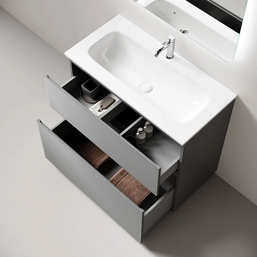 Тумба под раковину SANCOS Folk Floor FL90FES 890х445х850 Ergraut soft, напольная Тумба под раковину SANCOS Folk Floor FL90FES 890х445х850 Ergraut soft, напольная