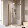 Душевой уголок CEZARES RELAX-304-R-2-100-C-BORO 100x100см стекло прозрачное, профиль брашированное золото Душевой уголок CEZARES RELAX-304-R-2-100-C-BORO 100x100см стекло прозрачное, профиль брашированное золото