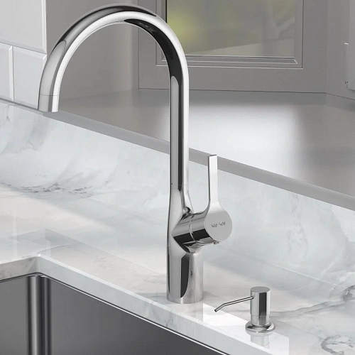 Смеситель для кухни AM.PM Like F85B07D00 с диспенсером, хром Смеситель для кухни AM.PM Like F85B07D00 с диспенсером, хром