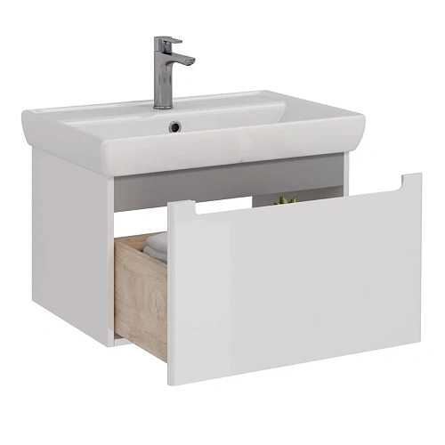Тумба под раковину Lemark BUNO MINI 70 см подвесная, серый/белый LM05BM70T Тумба под раковину Lemark BUNO MINI 70 см подвесная, серый/белый LM05BM70T