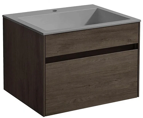 Тумба под раковину Vincea Chiara 600 подвесная, 1 выкатной ящик soft-close, R.Oak VMC-2C600RO Тумба под раковину Vincea Chiara 600 подвесная, 1 выкатной ящик soft-close, R.Oak VMC-2C600RO