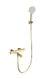 Смеситель для ванны Wonzon & Woghand с термостатом, брашированное золото (WW-B2016-A1-BG) Смеситель для ванны Wonzon & Woghand с термостатом, брашированное золото (WW-B2016-A1-BG)