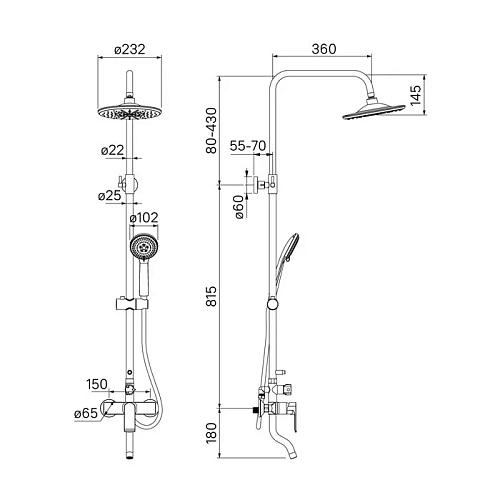 Душевая система IDDIS Edifice (EDISB3Fi06) Душевая система IDDIS Edifice (EDISB3Fi06)