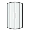 Душевой уголок GROSSMAN Cosmo 301.K33.02.1010.42.00 (100x100x195) полукруг,раздвиж,графит сатин,стекло прозра