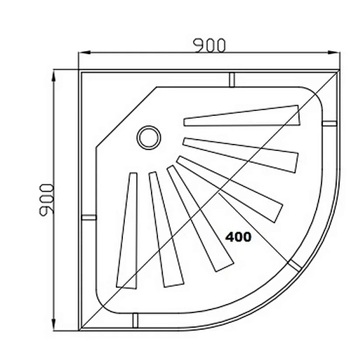 Душевой уголок Ceruttispa VIVA90 без поддона 90x90x195 Душевой уголок Ceruttispa VIVA90 без поддона 90x90x195