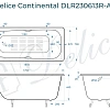 Ванна чугунная Delice Continental 1700х700 с отверстиями под ручки и антискользящим покрытием DLR230613R-AS Ванна чугунная Delice Continental 1700х700 с отверстиями под ручки и антискользящим покрытием DLR230613R-AS