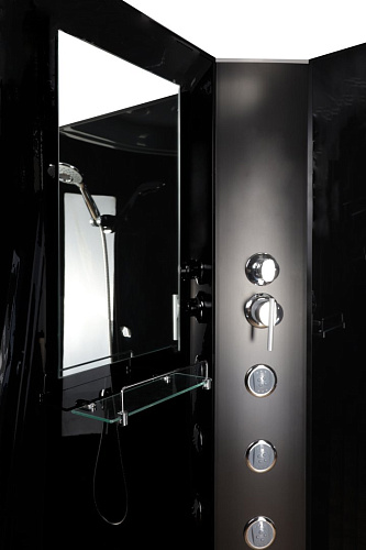 Душевая кабина Niagara Classic NG-6508-14BKG (900х900х2000) высокий поддон (40см) стекло тонированное алюминиевый черный 65081434BKG Душевая кабина Niagara Classic NG-6508-14BKG (900х900х2000) высокий поддон (40см) стекло тонированное алюминиевый черный 65081434BKG