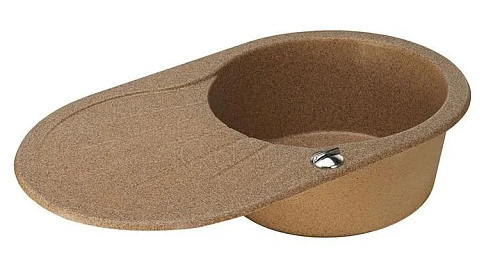 Кухонная мойка Aquaton Паола 1A714132PA070 из литого мрамора, круглая, с крылом терракотовая Кухонная мойка Aquaton Паола 1A714132PA070 из литого мрамора, круглая, с крылом терракотовая