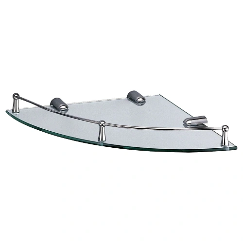 Полка WasserKRAFT K-544 стеклянная угловая хром Полка WasserKRAFT K-544 стеклянная угловая хром