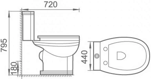 Унитаз напольный Boheme без сиденья 941 Унитаз напольный Boheme без сиденья 941