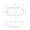 Ванна отдельностоящая BelBagno BB28 1795x855x580 акриловая Ванна отдельностоящая BelBagno BB28 1795x855x580 акриловая