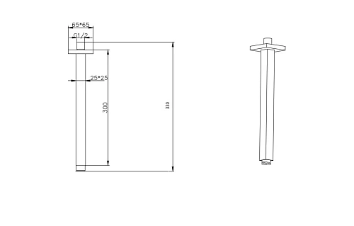 Кронштейн верхнего душа Boheme QUBIC 629-QUBIC-B Кронштейн верхнего душа Boheme QUBIC 629-QUBIC-B