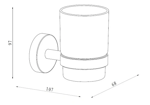Стакан Damixa Scandi Pro HASP34300 с настенным держателем Стакан Damixa Scandi Pro HASP34300 с настенным держателем