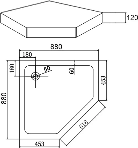 Душевой уголок DIWO Ростов 90х90 см профиль хром матовый, с поддоном 557097 Душевой уголок DIWO Ростов 90х90 см профиль хром матовый, с поддоном 557097
