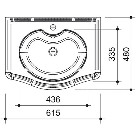 Раковина Caprigo 158-G3060 61 см Раковина Caprigo 158-G3060 61 см