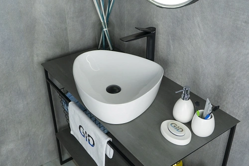 Раковина Gid N9386 51139 накладная белая 50x40x12 Раковина Gid N9386 51139 накладная белая 50x40x12