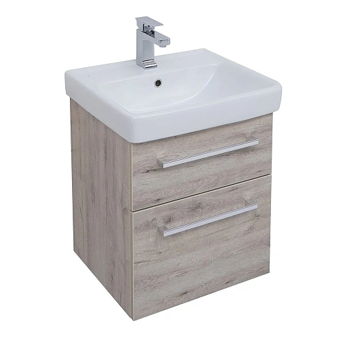 Тумба под раковину DREJA Q MAX, 55 см, подвесная, 2 ящика, дуб кантри 77.0002D Тумба под раковину DREJA Q MAX, 55 см, подвесная, 2 ящика, дуб кантри 77.0002D