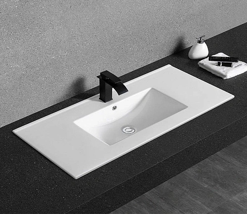 Раковина CeramaLux YJ803-80 врезная, белый Раковина CeramaLux YJ803-80 врезная, белый