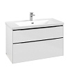 Картинка анонса товара «тумба под раковину villeroy &amp; boch subway 3.0 с подсветкой brilliant white / brilliant white c570l1v c570l1ve»