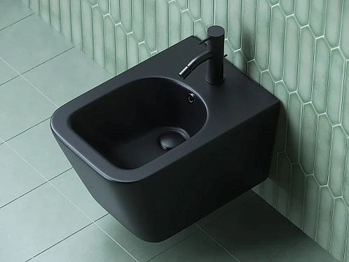 Биде подвесное Ceramica Nova METRIC CN3008MB черный матовый Биде подвесное Ceramica Nova METRIC CN3008MB черный матовый