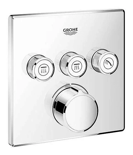 Смеситель для душа GROHE Grohtherm SmartControl на 3 выхода, хром (29149000) внешняя часть Смеситель для душа GROHE Grohtherm SmartControl на 3 выхода, хром (29149000) внешняя часть