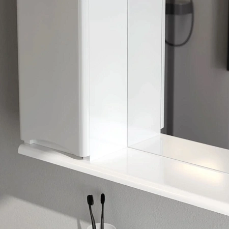 Зеркальный шкаф AM.PM Like M80MPL0651WG левый, 65см, с подсветкой, белый Зеркальный шкаф AM.PM Like M80MPL0651WG левый, 65см, с подсветкой, белый