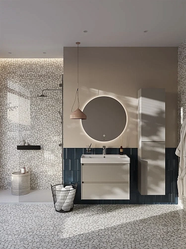 Тумба под раковину Roca Ona 800 бежево-серый матовый 2 ящика A857630510 Тумба под раковину Roca Ona 800 бежево-серый матовый 2 ящика A857630510