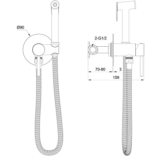 Гигиенический душ Wonzon & Woghand белый матовый (WW-88829902-MW) Гигиенический душ Wonzon & Woghand белый матовый (WW-88829902-MW)